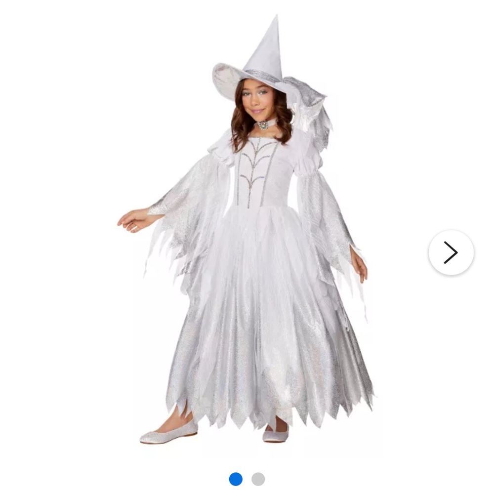Spirit Halloween Shimmering Silver Wintery Witch Costume for Kids